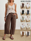 Women's Solid Color Casual Everyday Denim Jeans Wide Leg Jeans Women Baggy Jeans Loose Jeans Women Jeans Baggy Khaki Jeans,New Autumn Arrivals