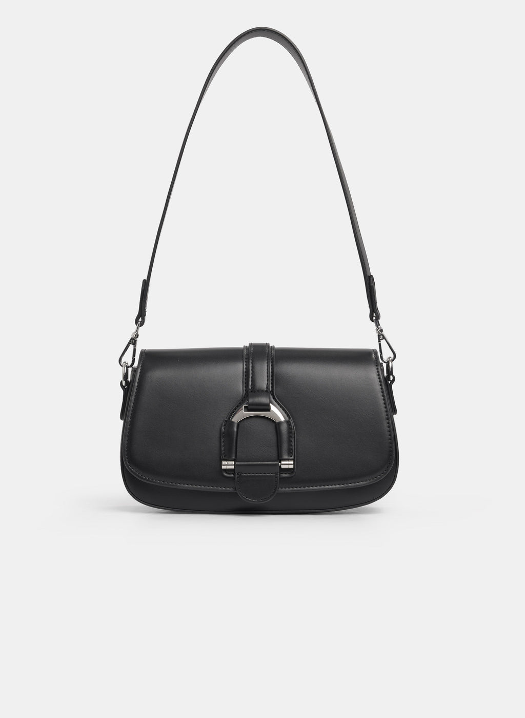 Vegan Leather Saddle Handbag