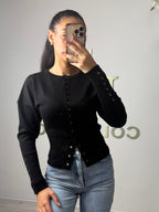 Soft Knit Button Up Ribbed Bottom Cardigan (5 Colours)