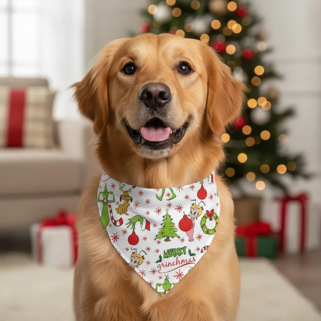 Christmas White Pajamas Set With Cartoon Pattern Print
