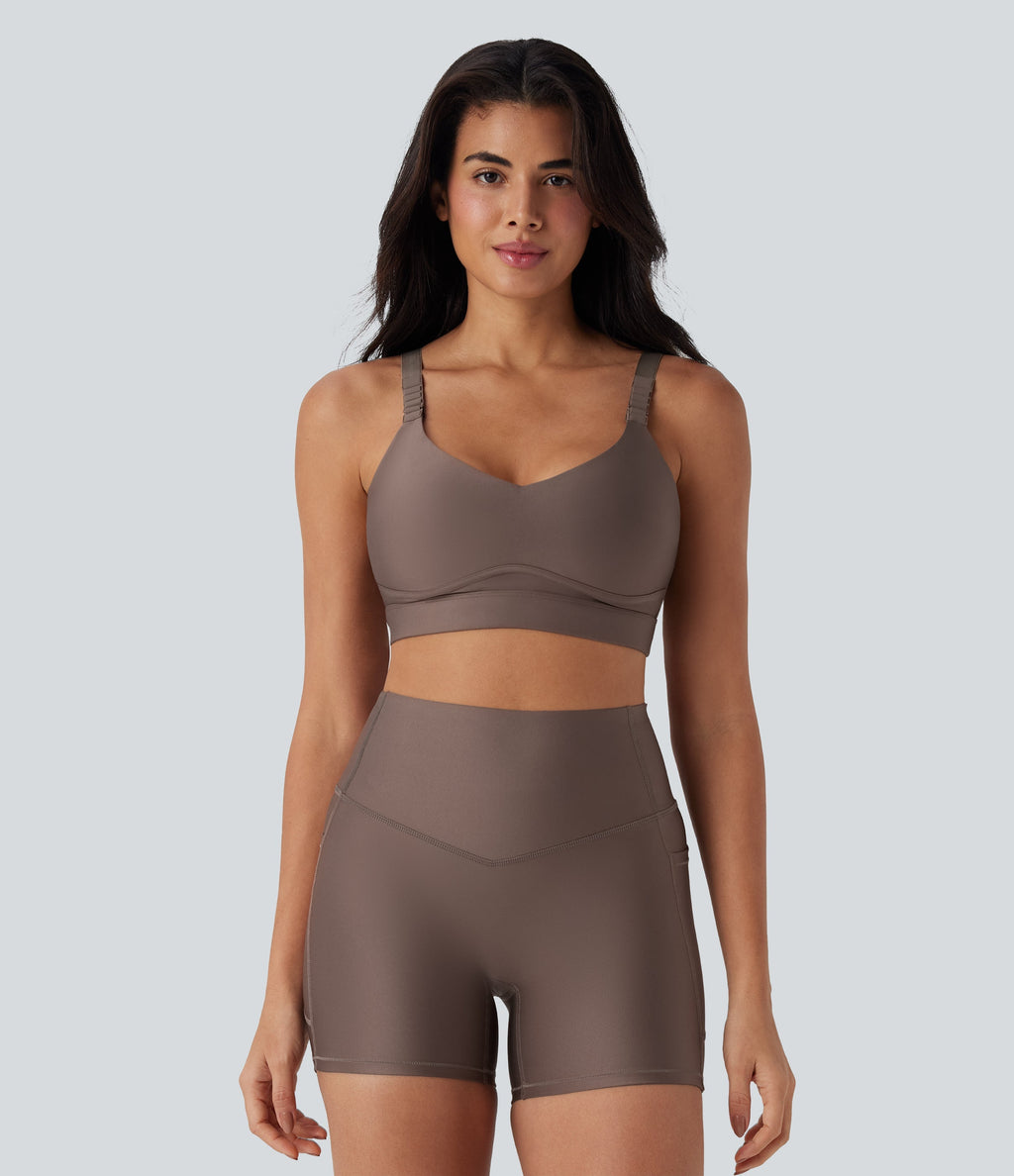 Medium Support Sheen Running Sports Bra