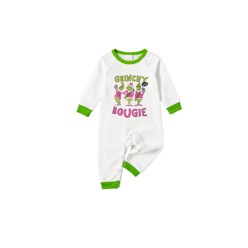 Holiday Family Christmas Pajamas Set With Cute Xmas Character Pattern Design