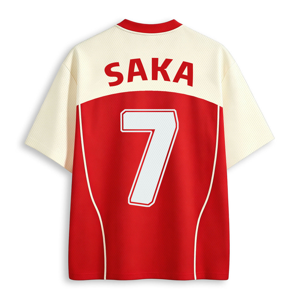 Bukayo Saka #7 Arsenal Vintage Soccer Mesh Jersey