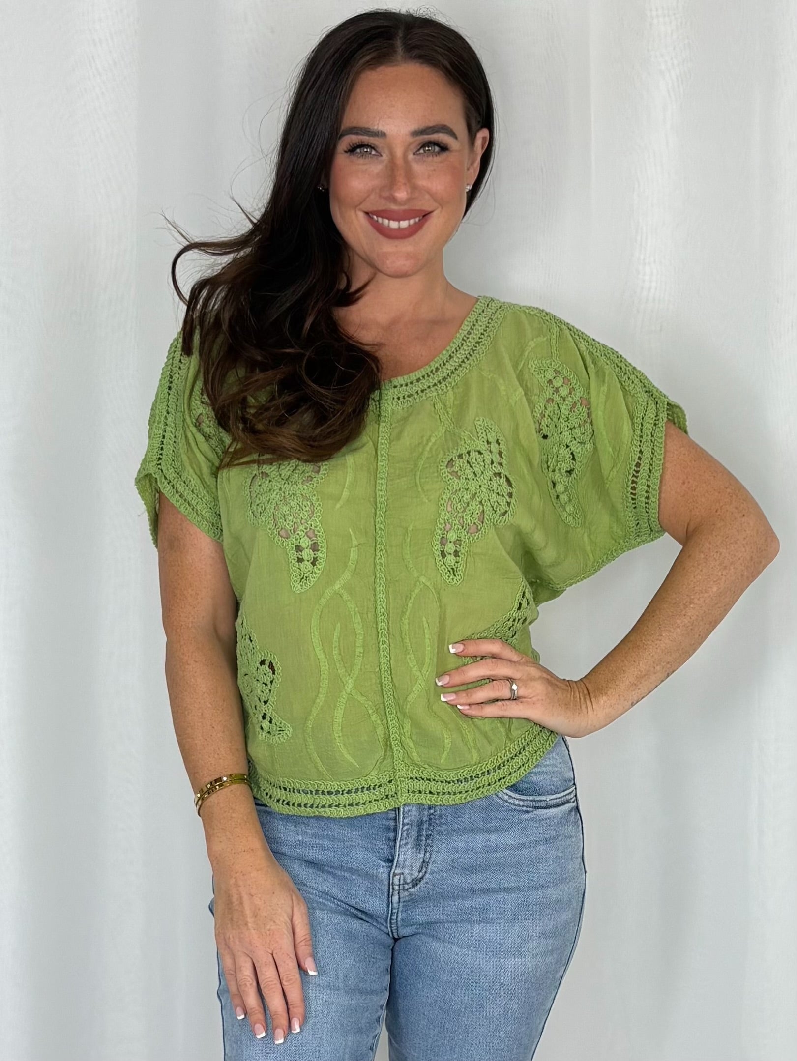 Crochet Round Neck Top (8 Colours)