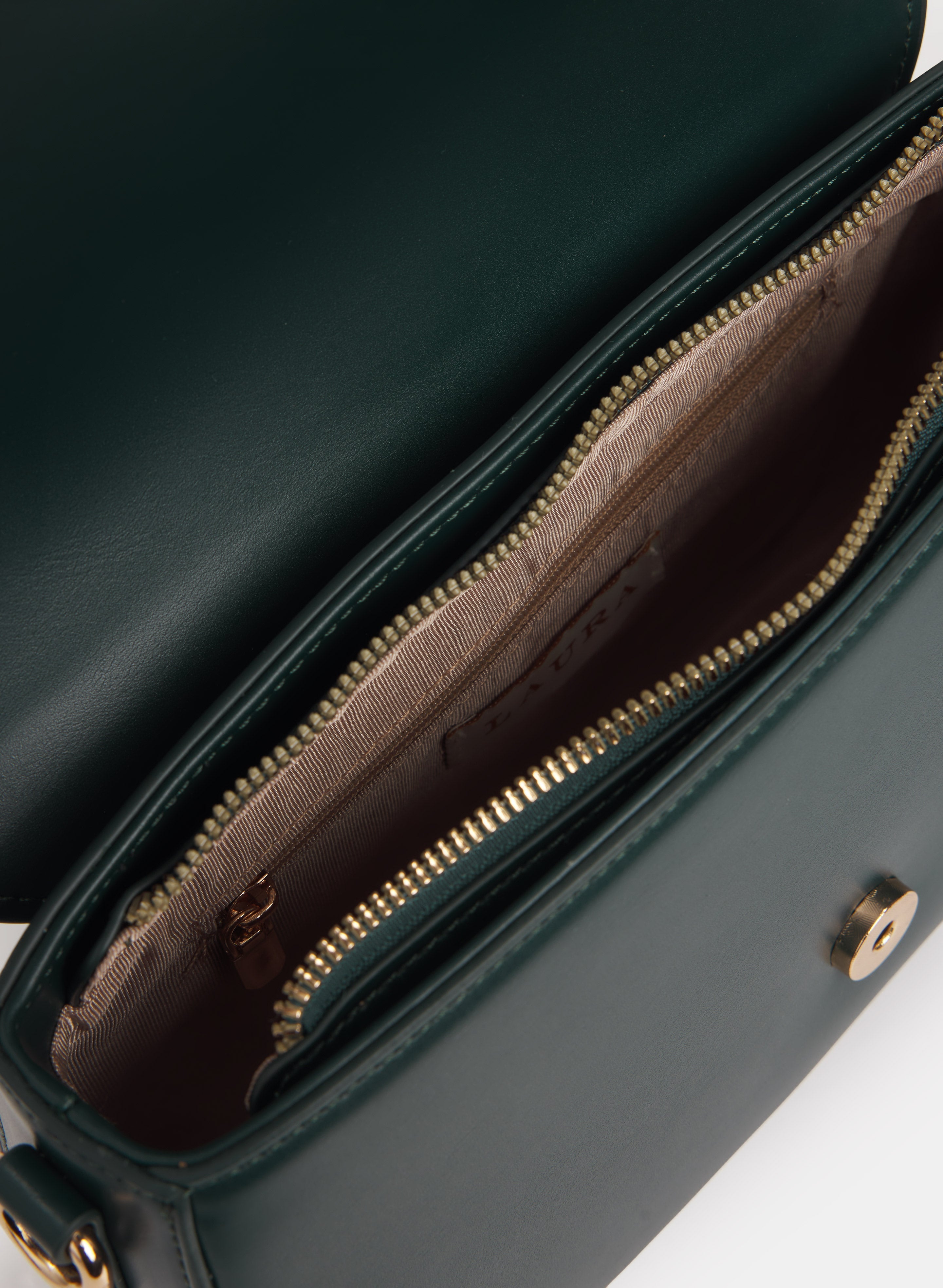 Vegan Leather Saddle Handbag