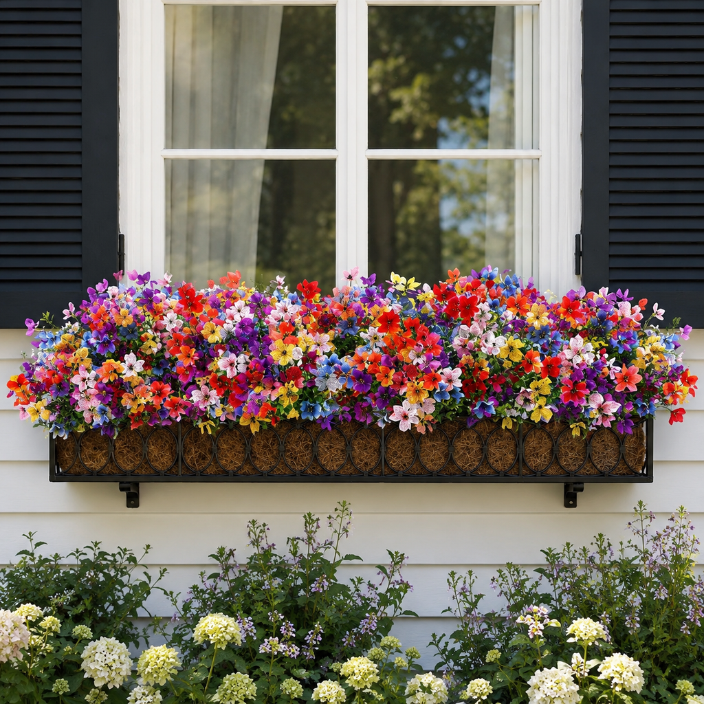 Artificial Morning Glory Flower Bush