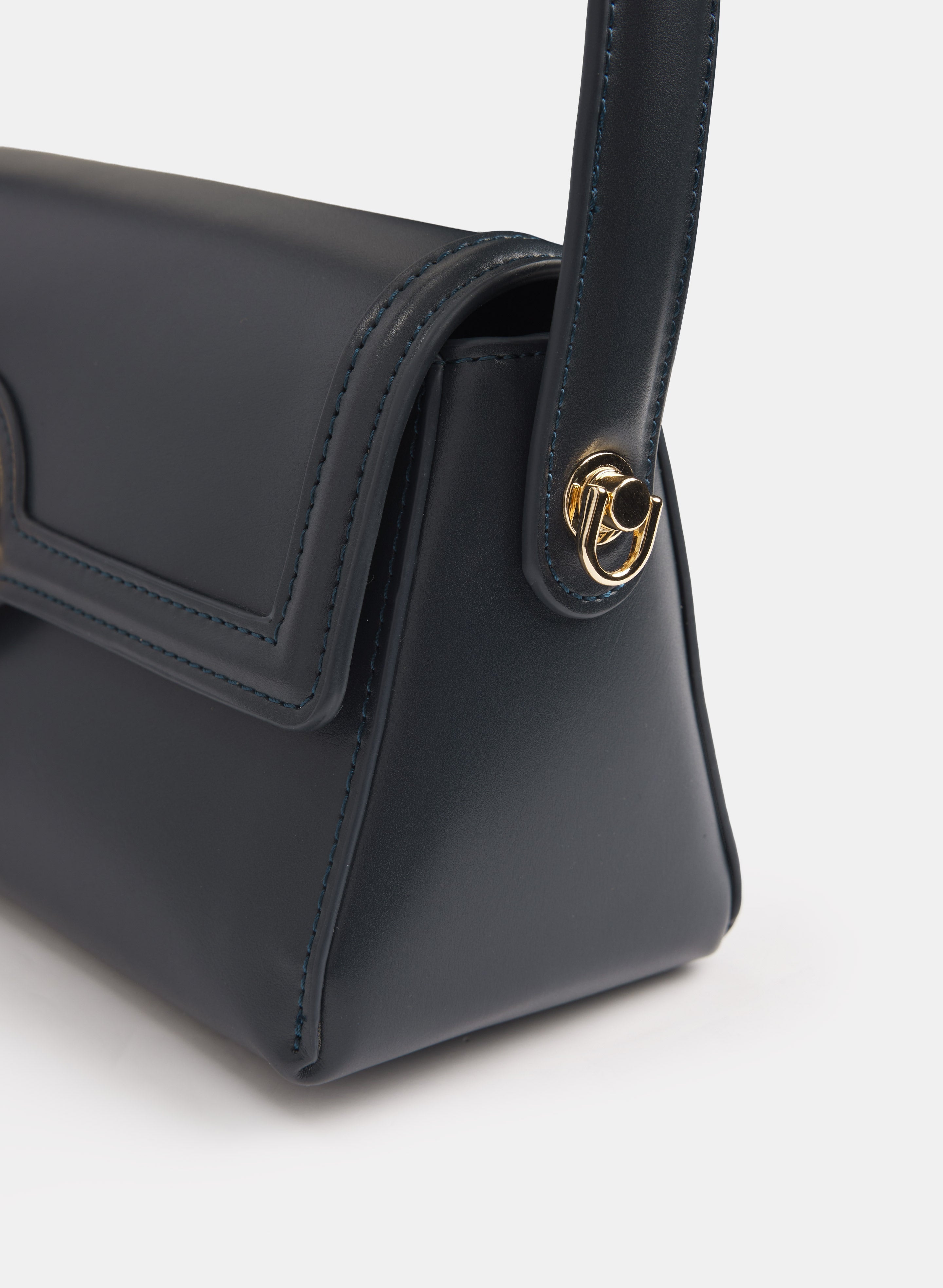 Vegan Leather Elongated Handbag