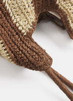Striped Straw Tote