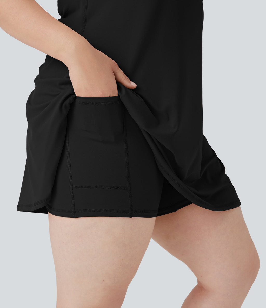 SoftlyZeroTM Plush Active Plus Size Dress-Longer Length-Easy Peezy Edition