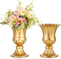 9" Rustic Metal Urn Vase