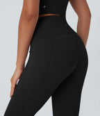 UltraSculptTM Cool Quick Dry SoCinched High Waisted Tummy Control Yoga Bootcut Leggings-UPF 50+ with Pockets