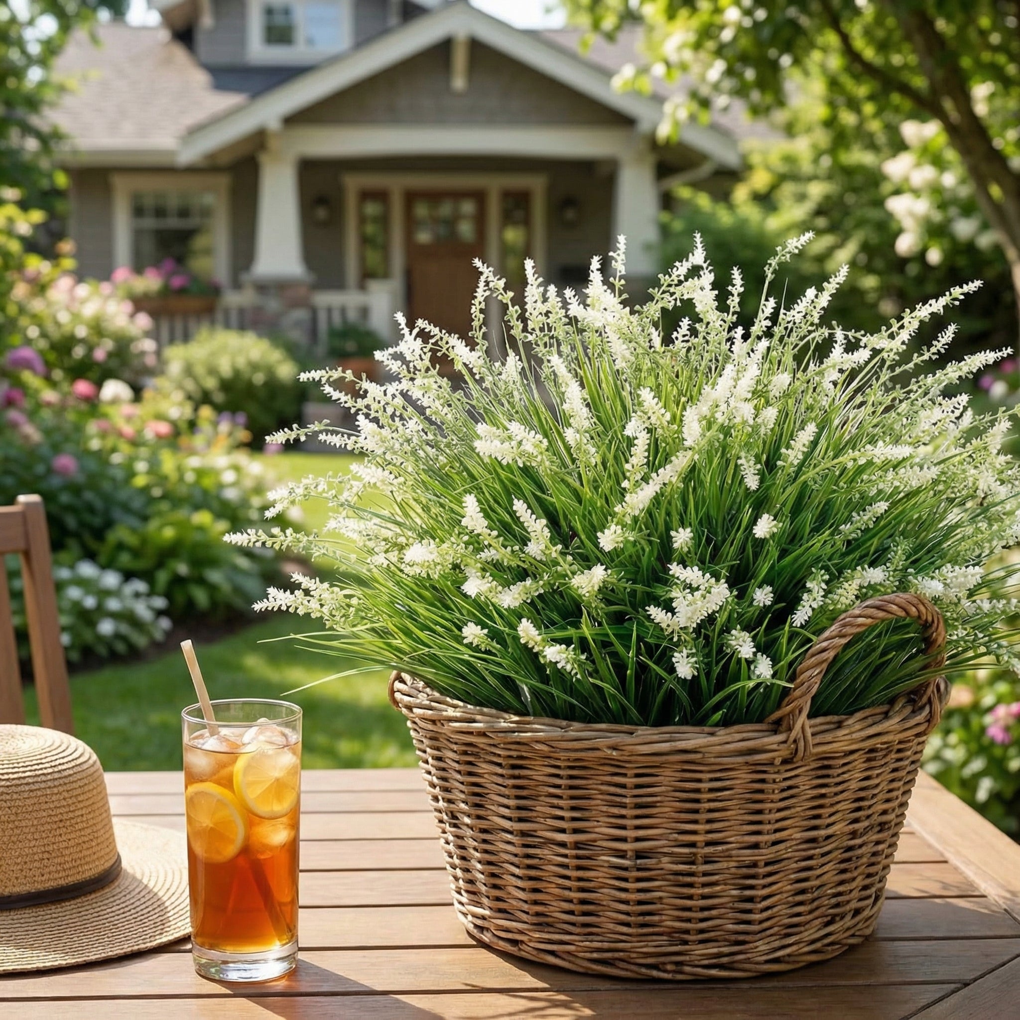 3 Bundles UV-Resistant Faux Monkey Grass