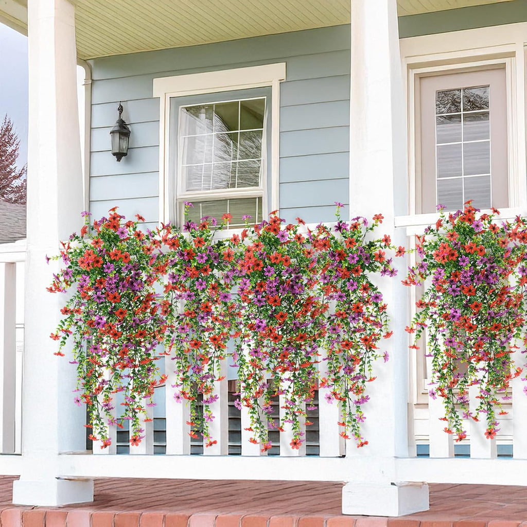 Outdoor Cascading Daisy & Eucalyptus Florals – UV Resistant (Set of 2)
