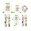 Holiday Family Christmas Pajamas Set With Cute Xmas Character Pattern Design