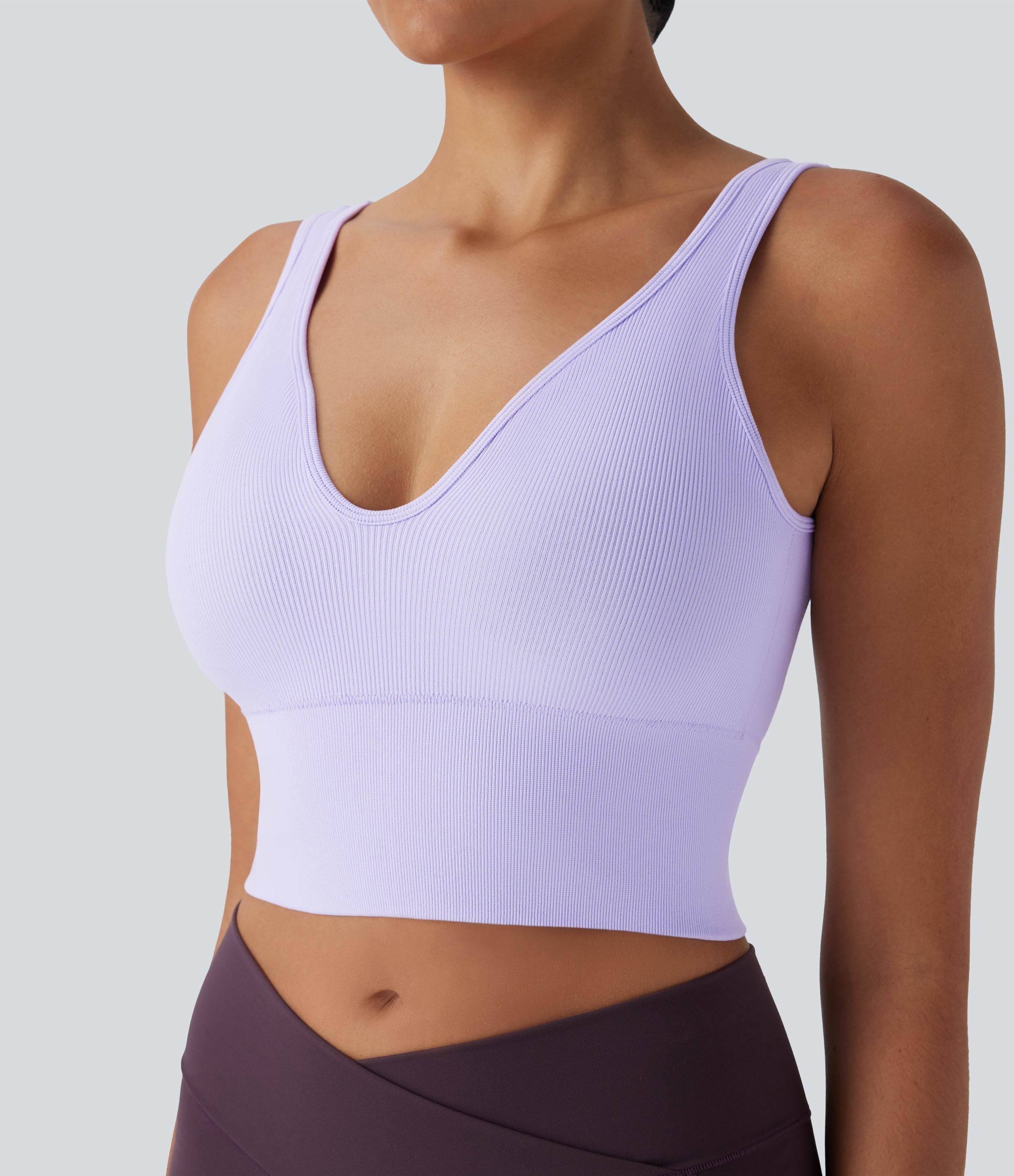 Seamless Flow Cropped Yoga Tank Top