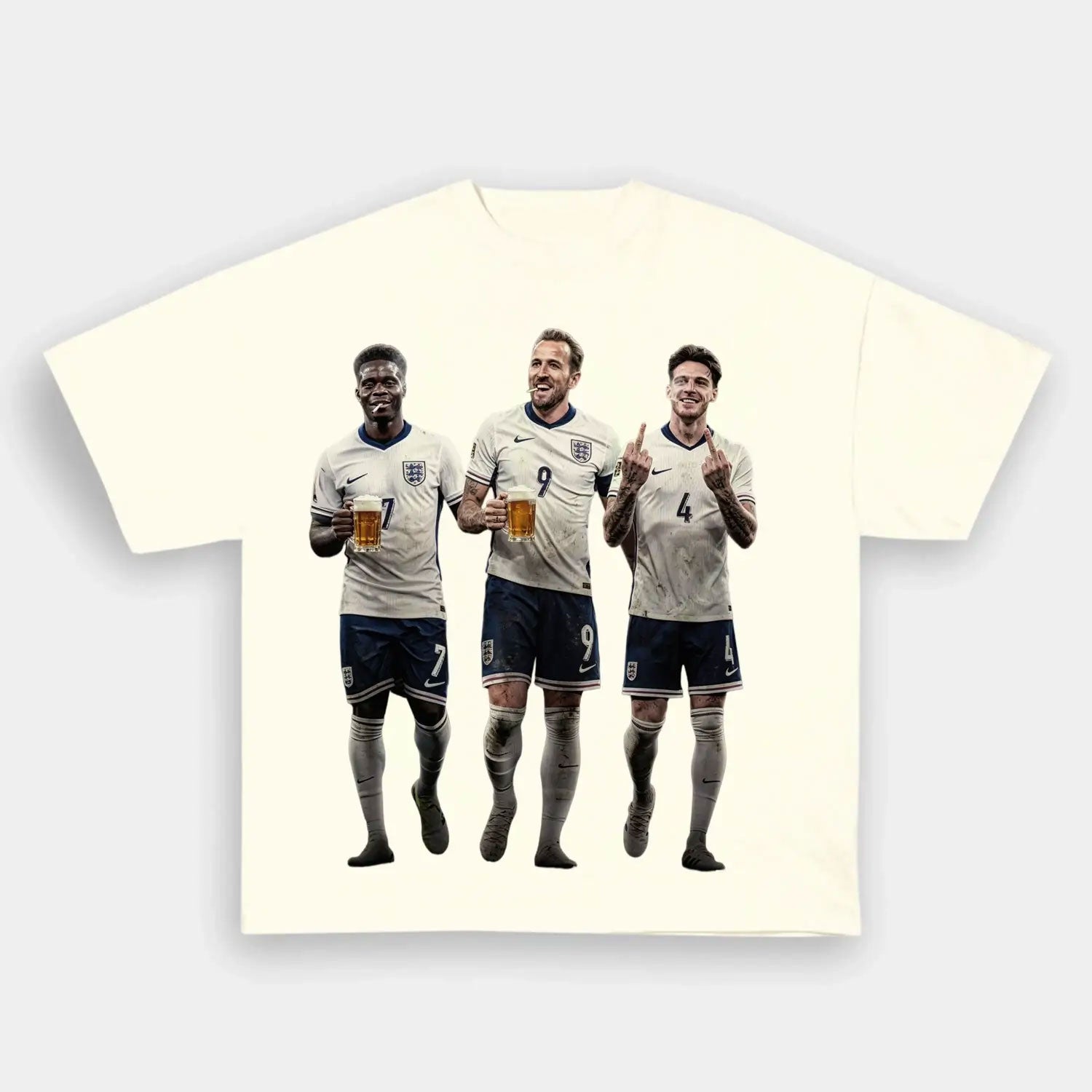 Bukayo Saka & Harry Kane & Declan Rice England Football Tee