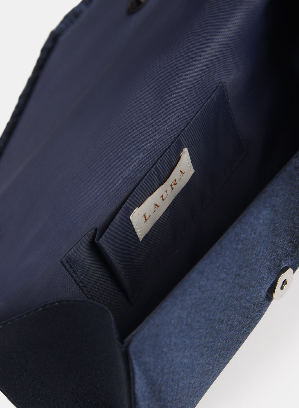 Rhinestone Detail Satin Clutch