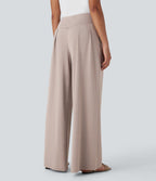 High Waisted Wide Leg Casual Pants with Pockets