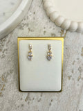 Gold Heart Drop Earrings