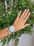 Thick Diamante Baguette Bangle (2 Colours)