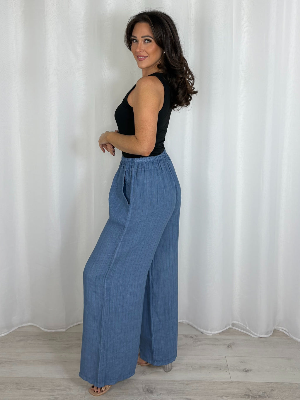 Linen Pinstripe Trousers (7 Colours)
