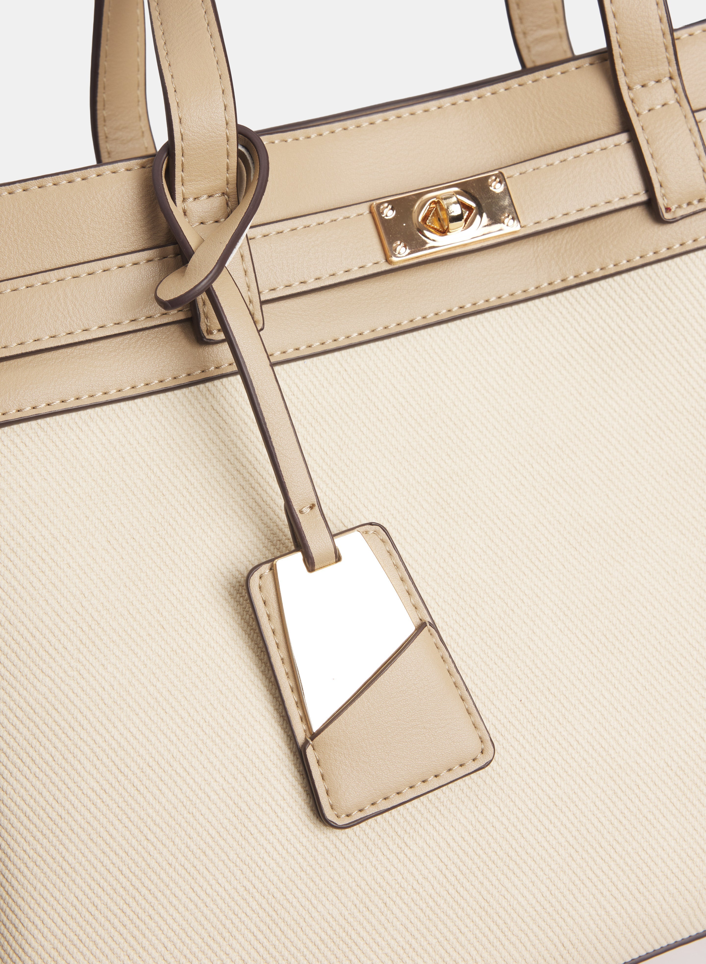 Rectangular Two-Tone Handbag