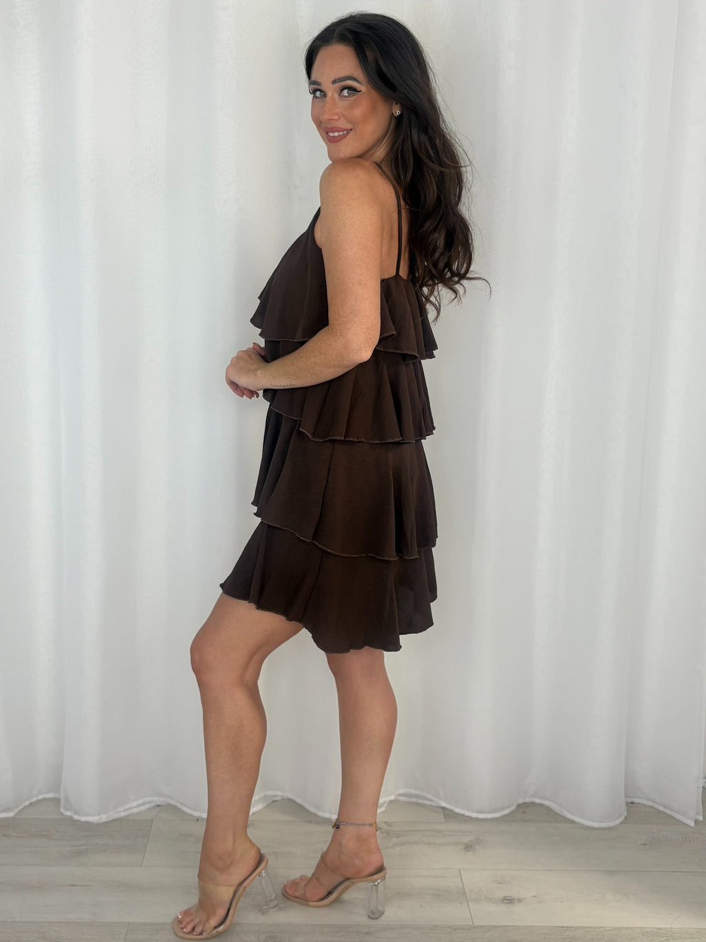 Layered Frill Strappy Midi Dress (9 Colours)