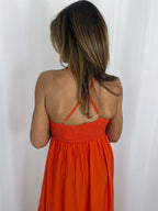 Crochet Top Cross Over Straps Maxi Dress (2 Colours)