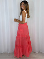 Crochet Tiered Maxi Skirt (3 Colours)