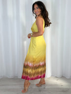 Cut Out Stone Detail Front Split Dress (3 Colours)