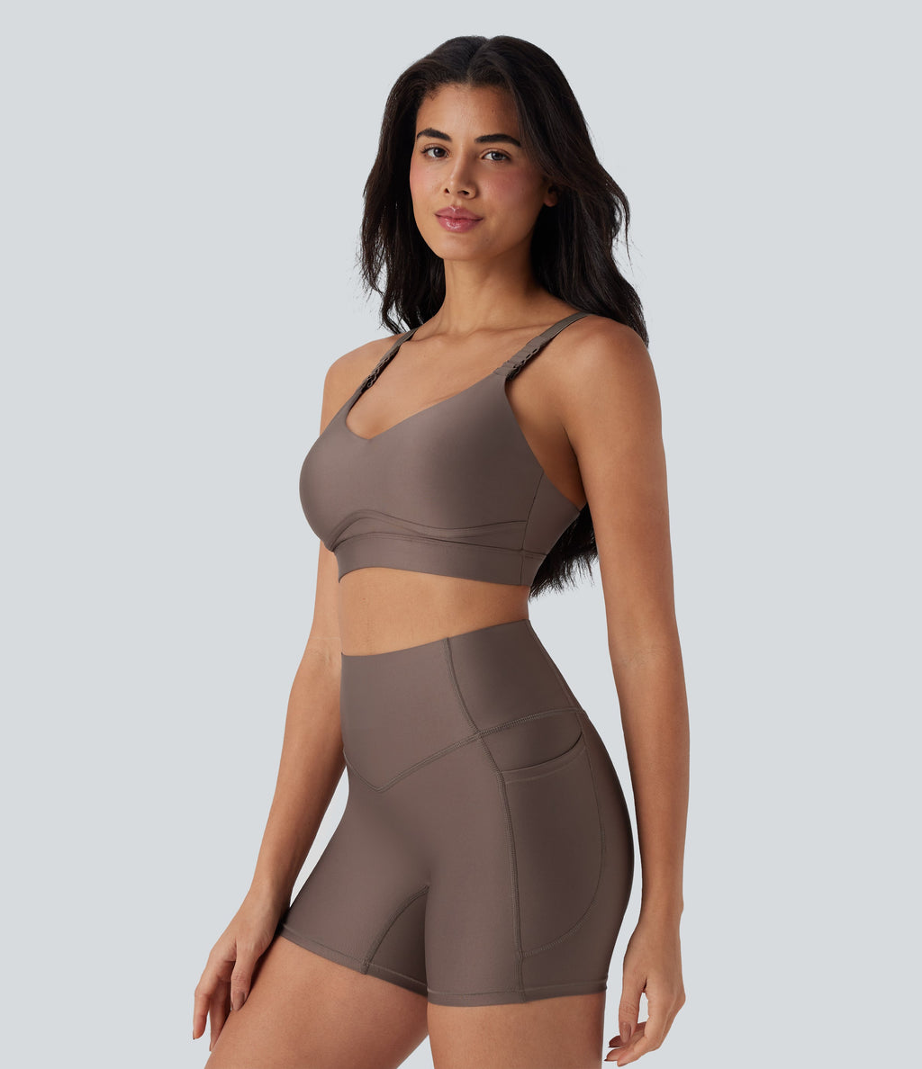 Medium Support Sheen Running Sports Bra