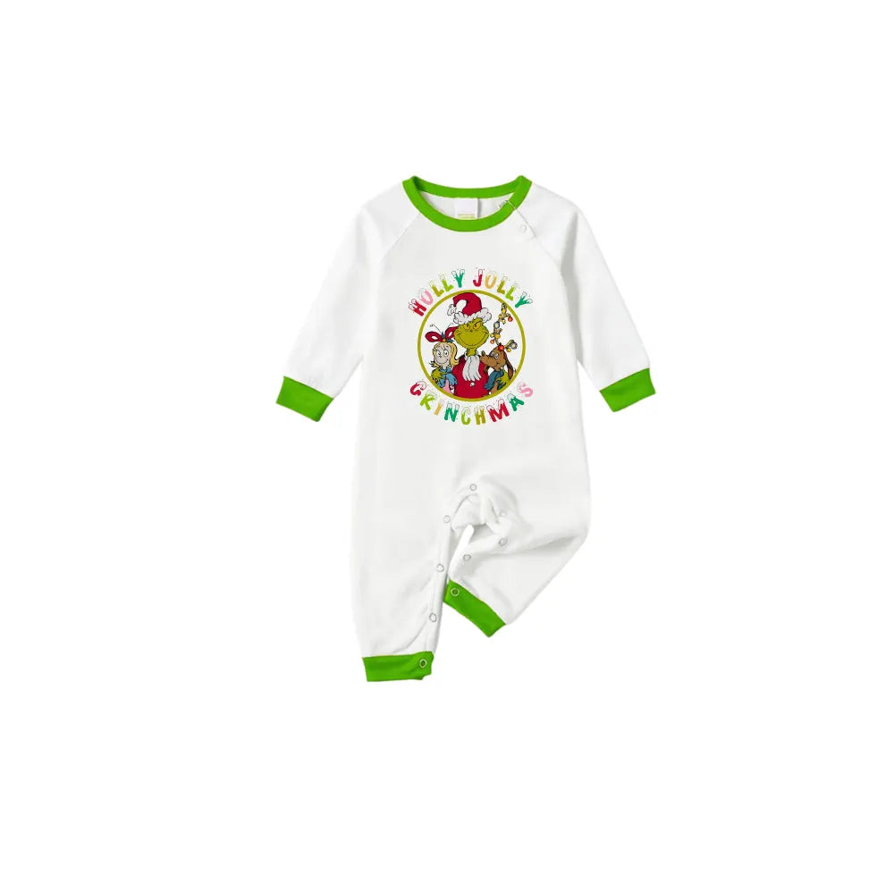Holiday Family Christmas Pajamas Set With Cute Christmas Pattern Print