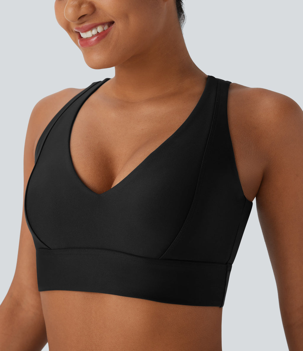 Light Support Sheen Yoga Sports Bra