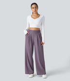 2026🔥 FlexTM High Waisted Pocket Straight Leg Work Pants