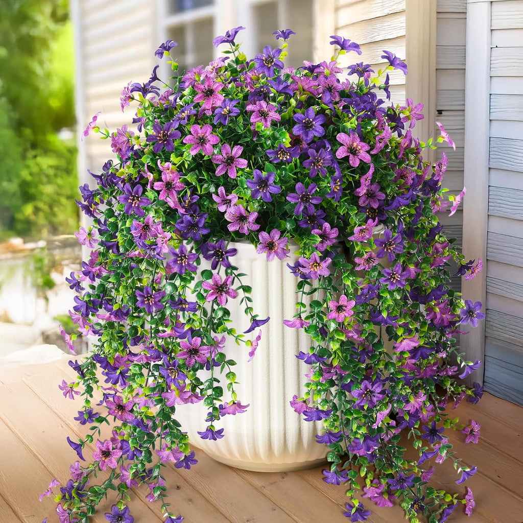 Outdoor Cascading Daisy & Eucalyptus Florals – UV Resistant (Set of 2)