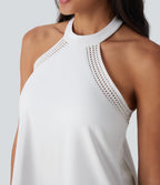 SoftlyZeroTM Airy Halter Draped Cool Touch Yoga Top-UPF50+