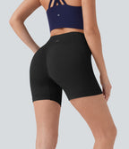 Seamless Flow High Waisted Yoga Biker Shorts 5'' with Pockets