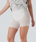 High Waisted Tummy Control Butt Lifting Casual Bodycon Skirt with Built-in Shapewear Shorts