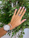 Adjustable Bow Bracelet With Clear Gem Heart (2 Colours)