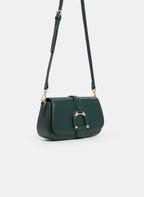 Vegan Leather Saddle Handbag