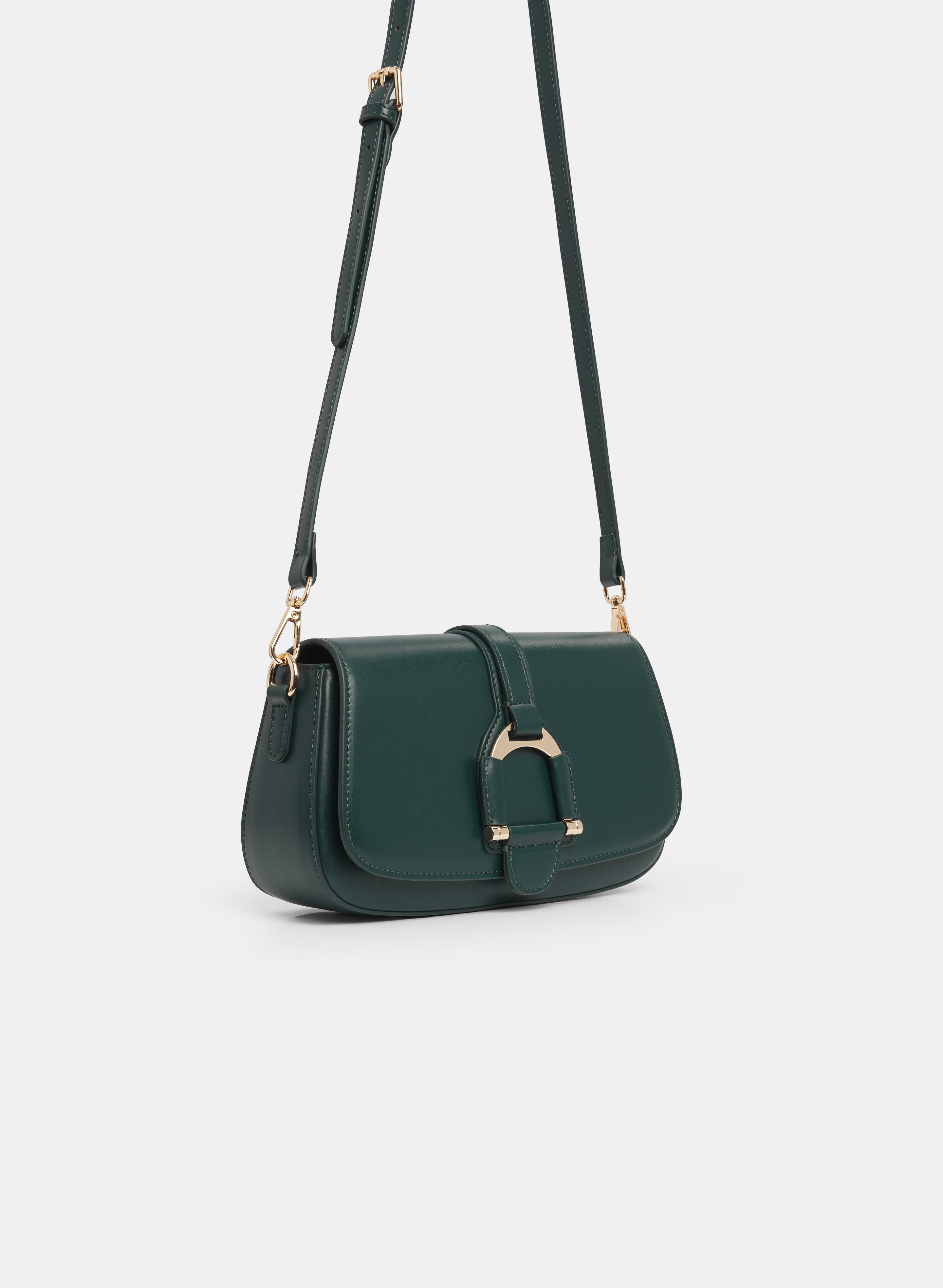 Vegan Leather Saddle Handbag