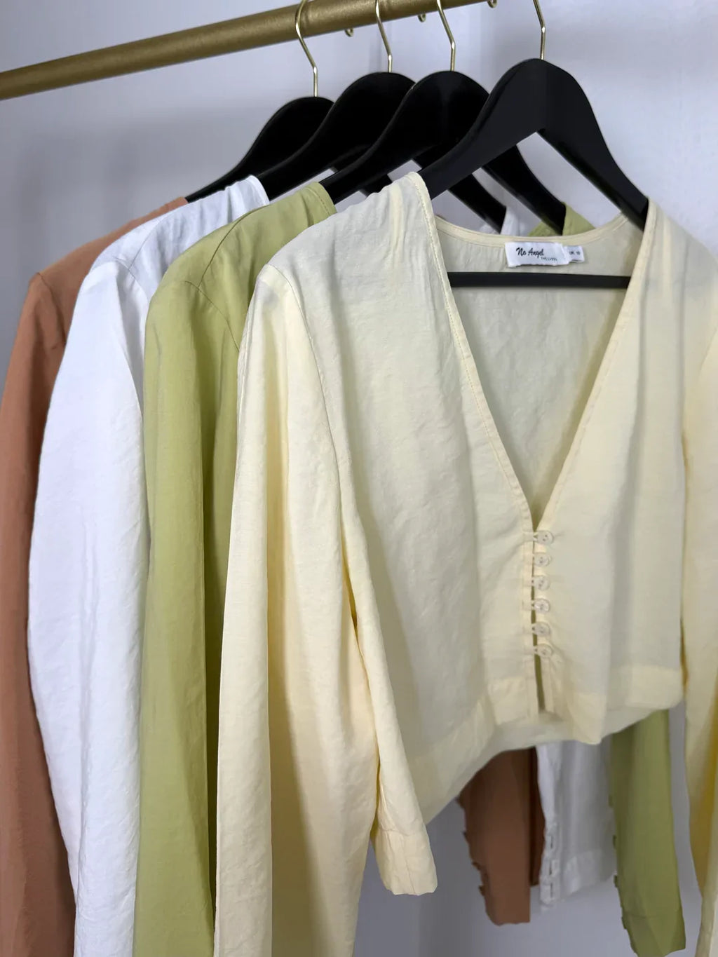 CAPRI - Cropped Shirt (Lime)