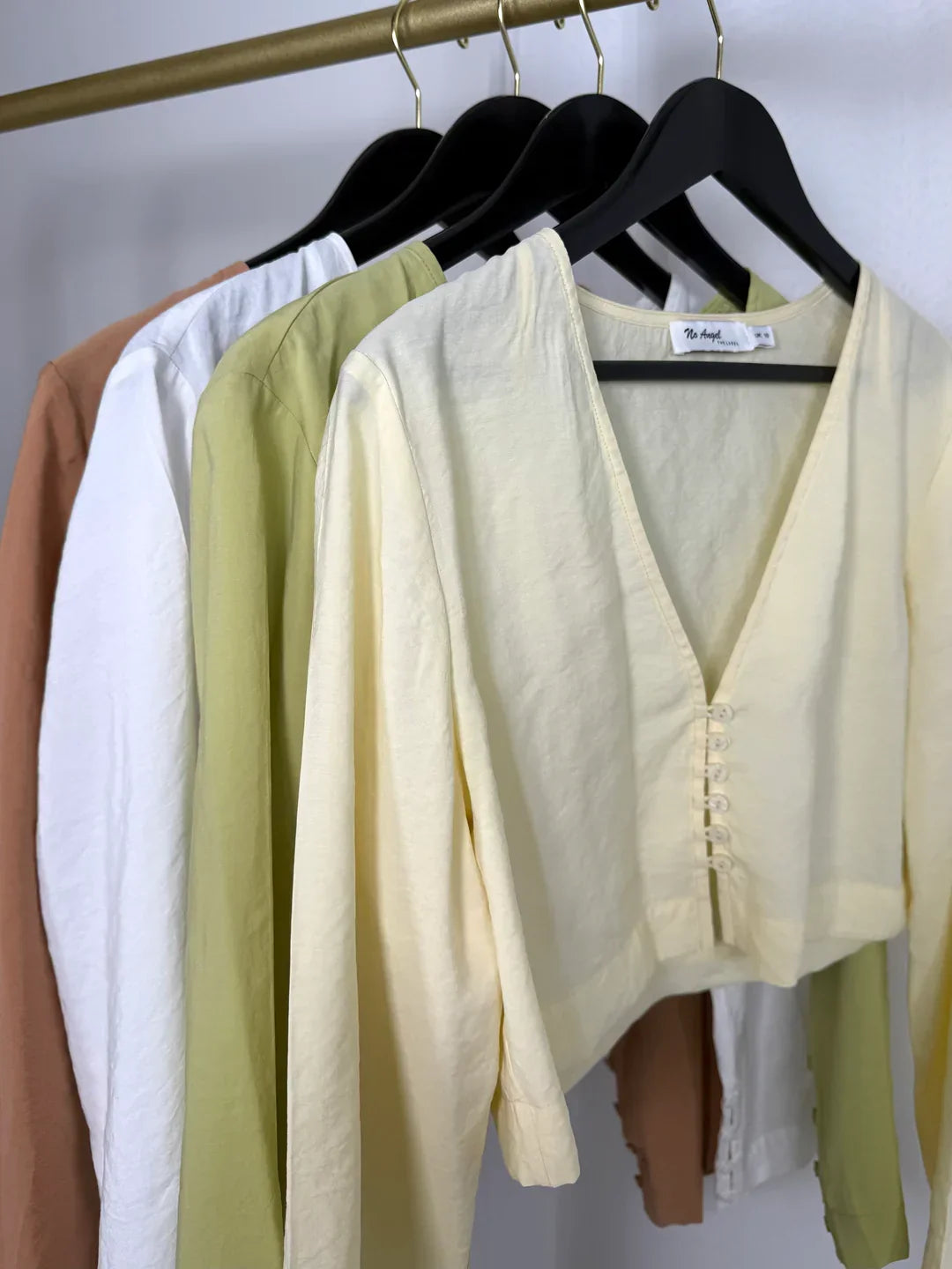 CAPRI - Cropped Shirt (Lime)