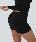 SoftlyzeroTM Airy Halter Cut Out Backless 2-in-1 Cool Touch Mini Yoga Active Dress with Side Pockets-Easy Peezy Edition-UPF50+