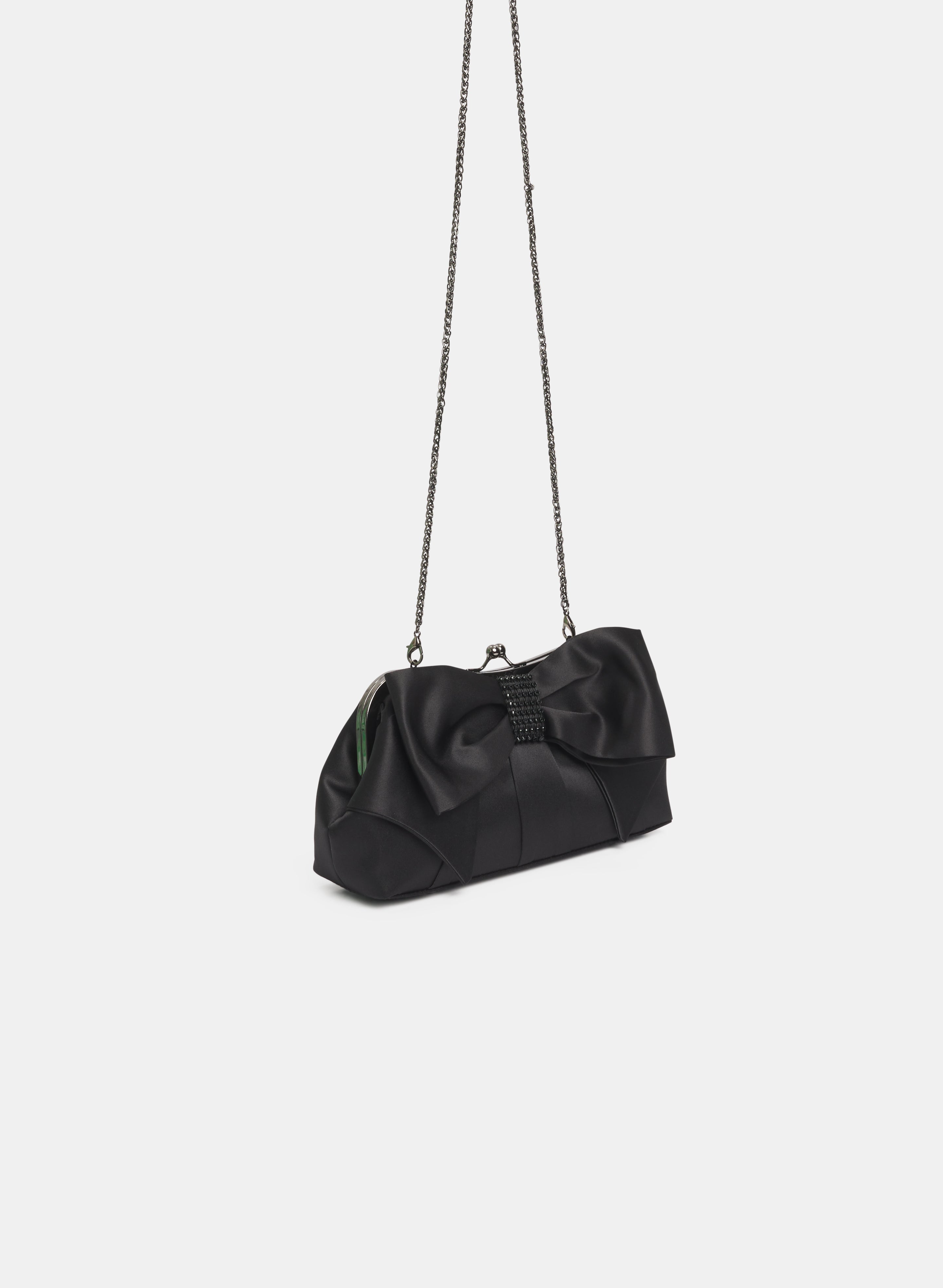 Satin Bow Clutch