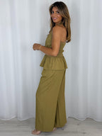Gold Broach Halter Neck Co-Ord (6 Colours)