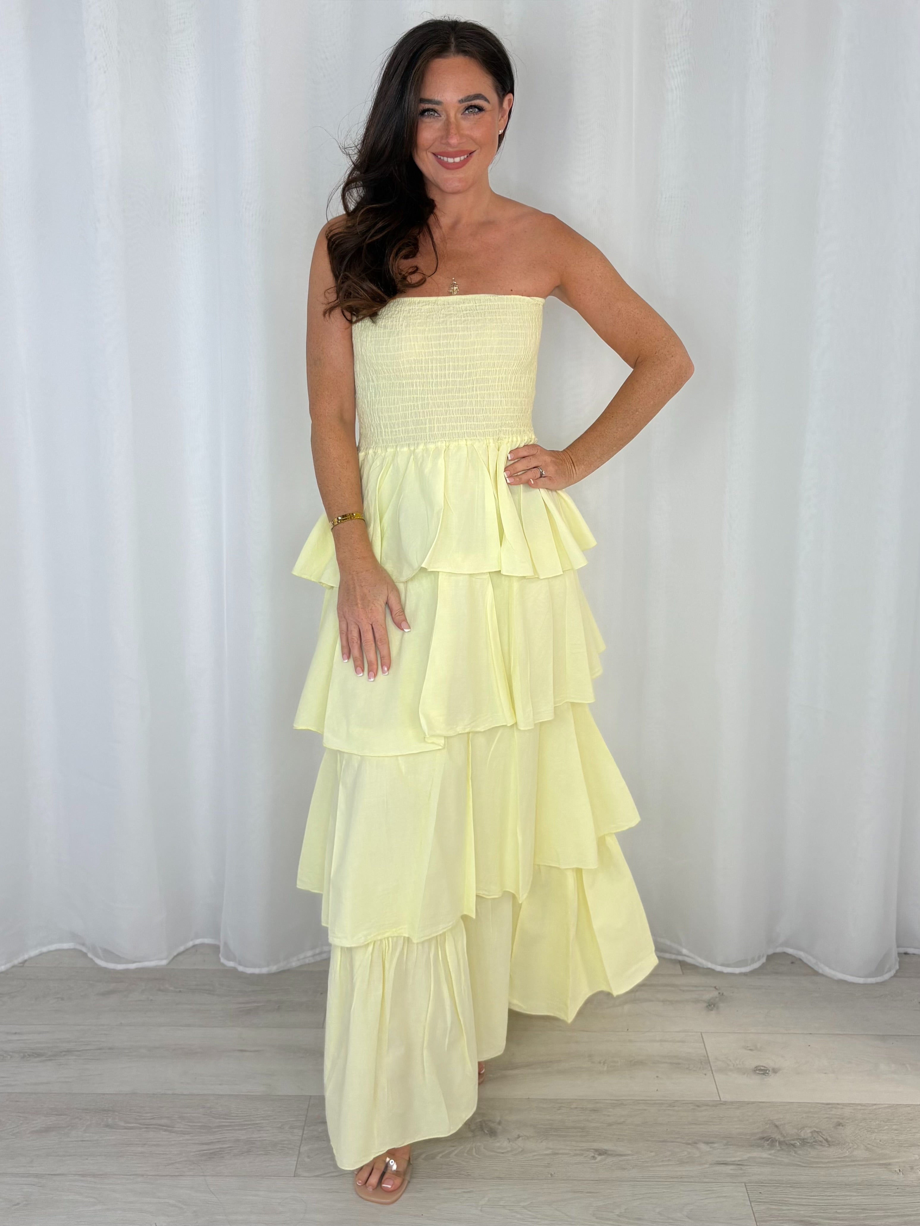 Layered Frill Maxi Dress (9 Colours)