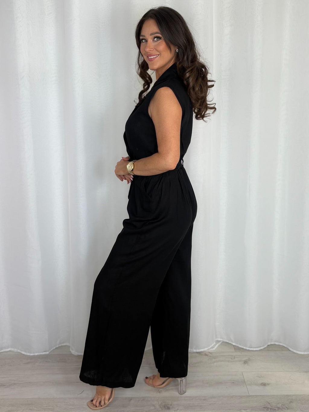 Tie Up Double Button Jumpsuit (5 Colours)