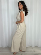 Tie Up Double Button Jumpsuit (5 Colours)