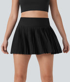 High Waisted Pleated 2-in-1 Cool Touch Quick Dry Mini Tennis Skirt with Pockets